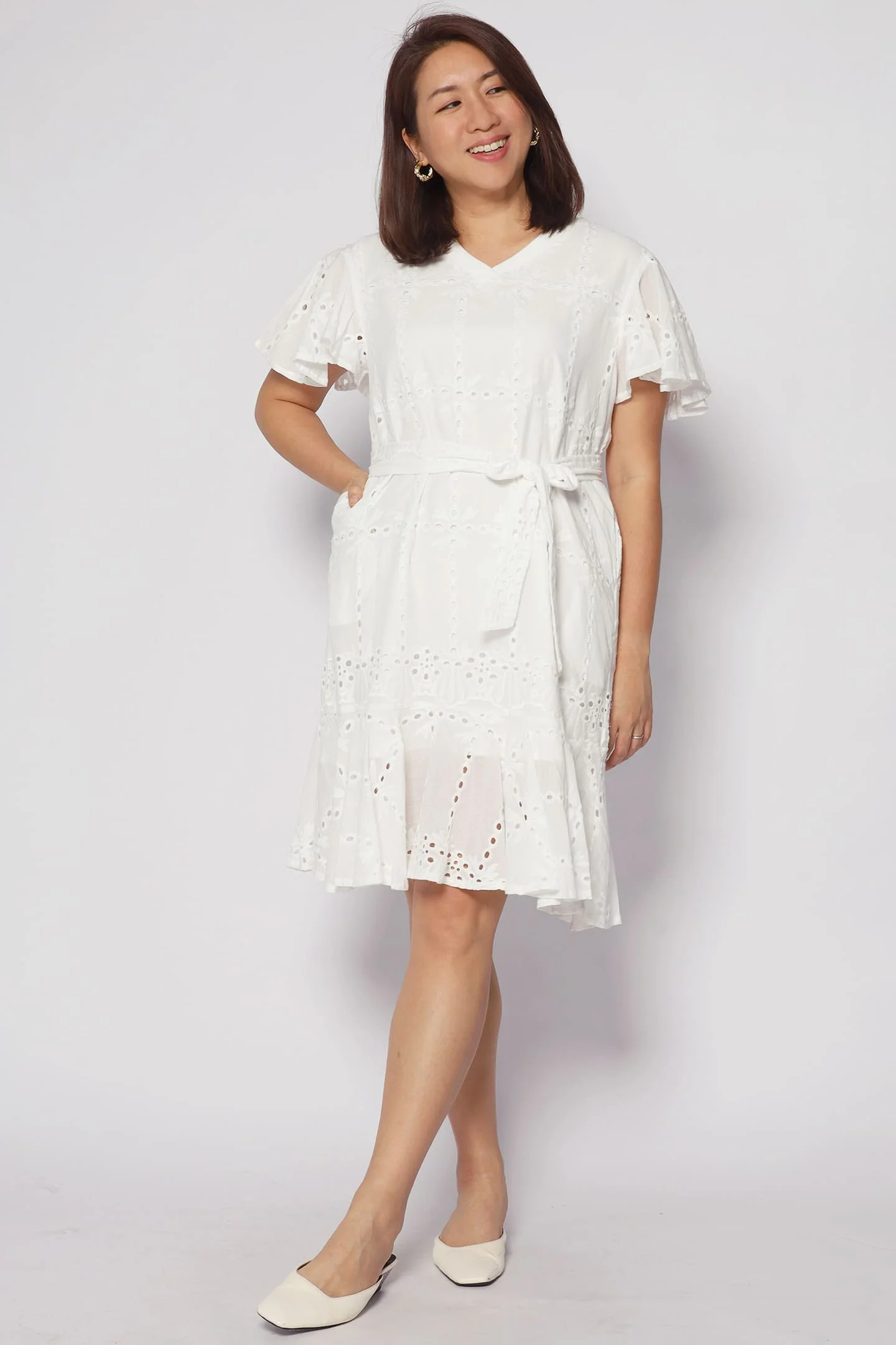 Ellie Eyelet Crochet Dress