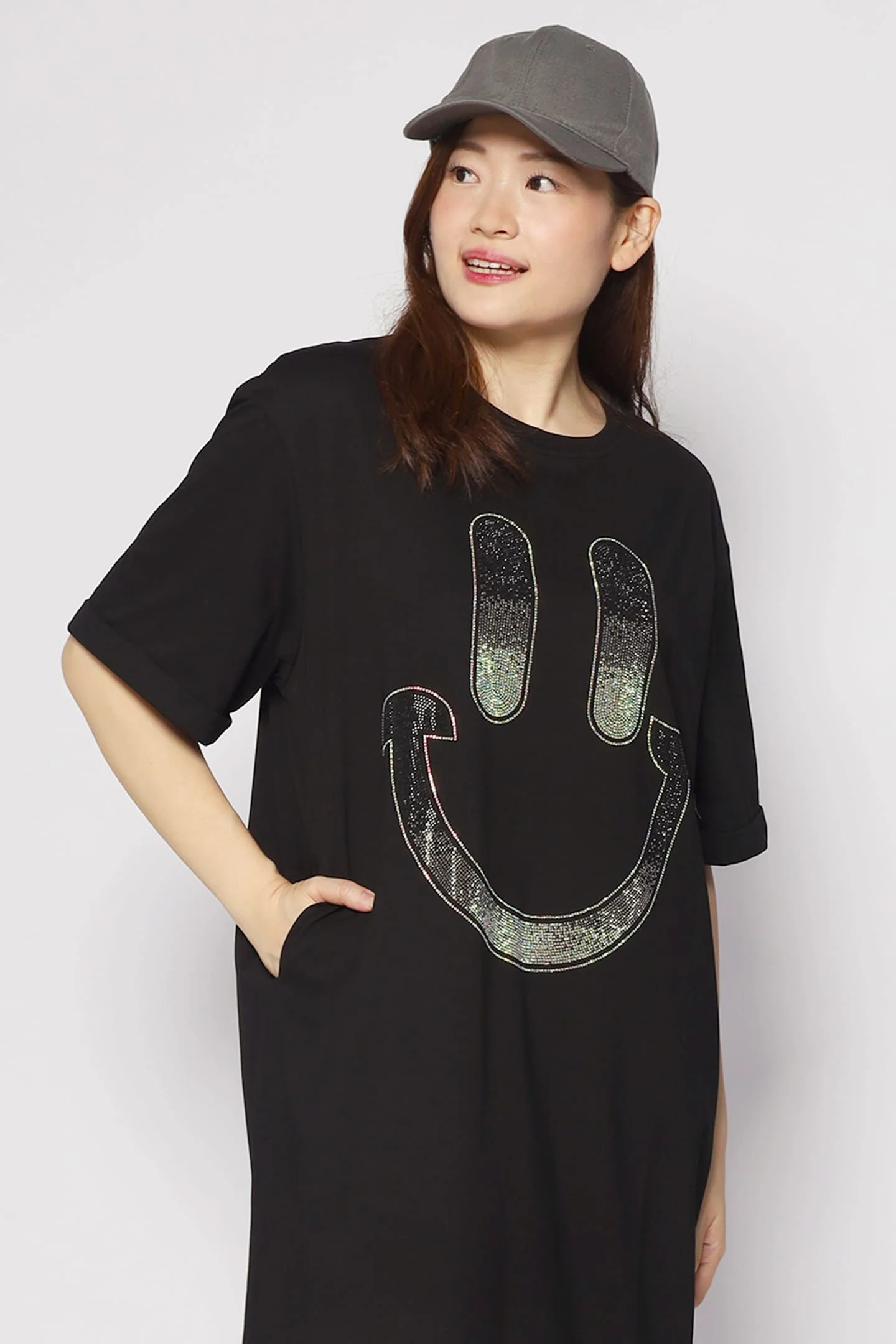 Happy Embellished Dress in Black