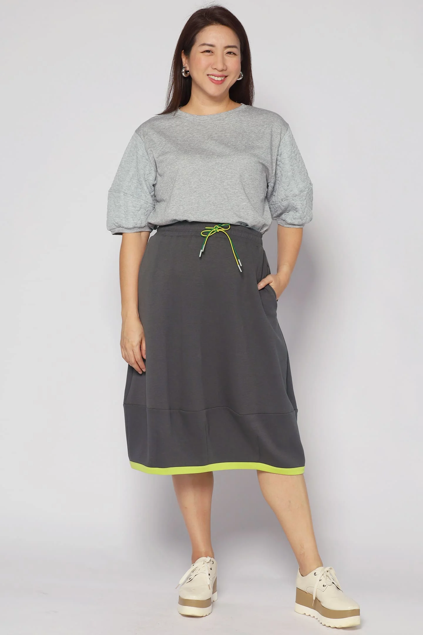 Piper Trimming Skirt in Grey