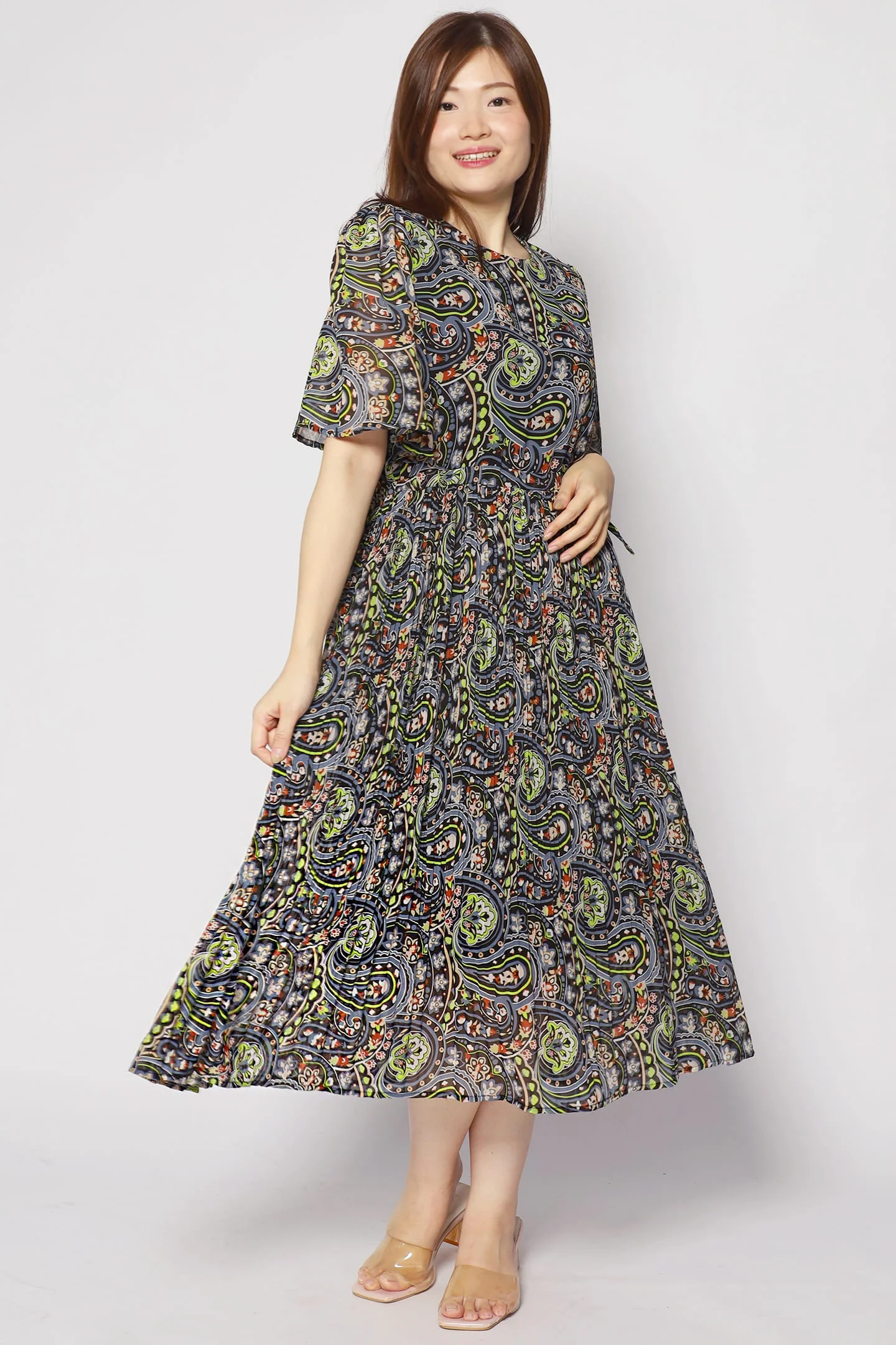 Annie Dress in Black Pastures