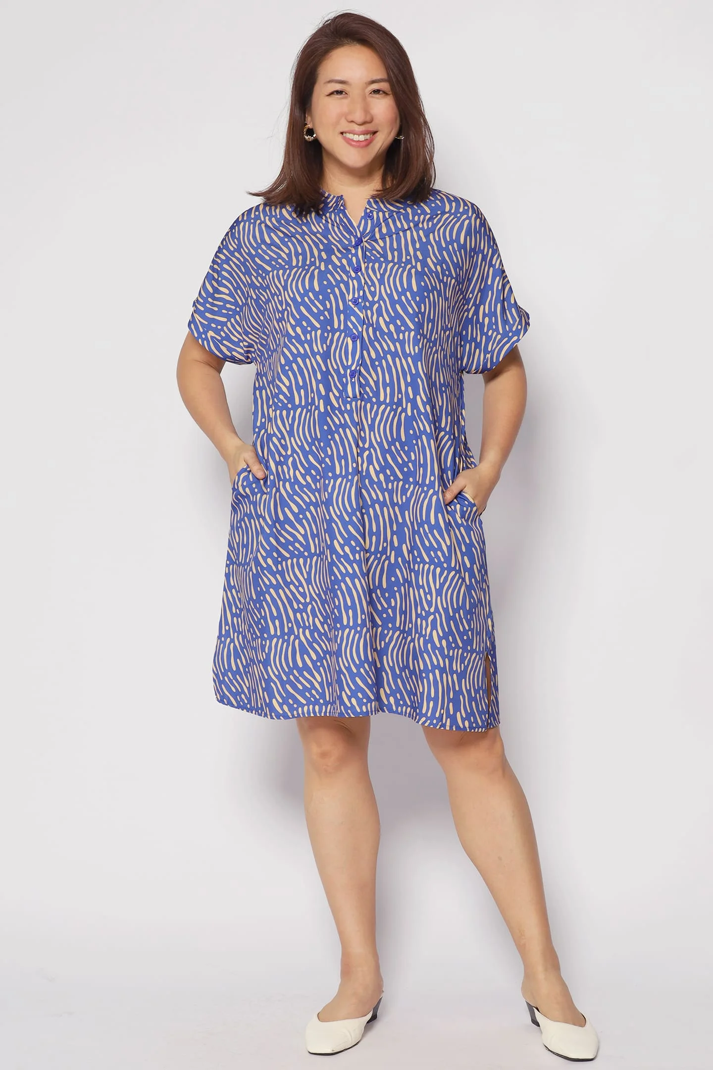 Penn Dress in Yellow Scribbles