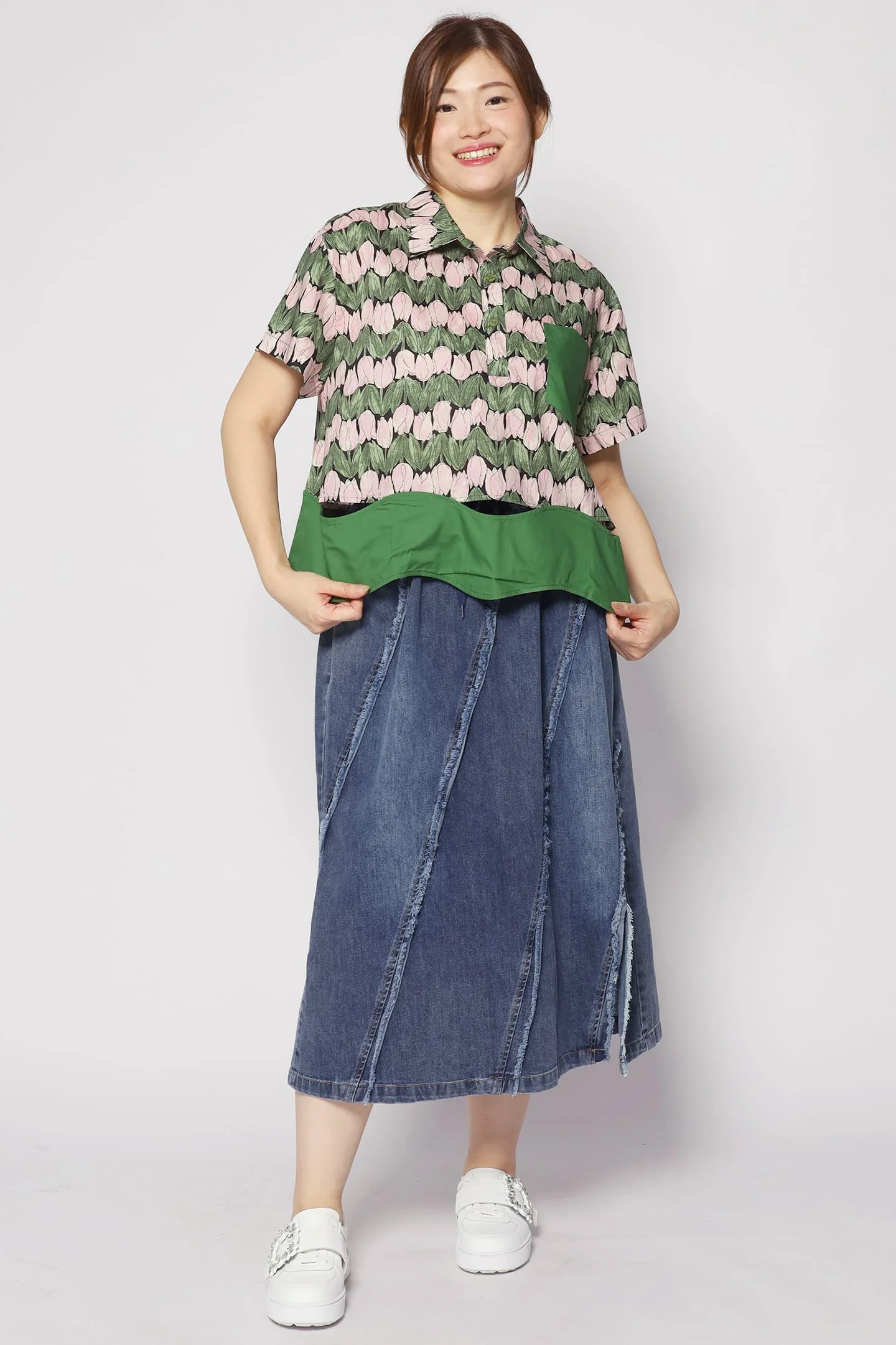 Backorders Harnie Top in Tulip Print