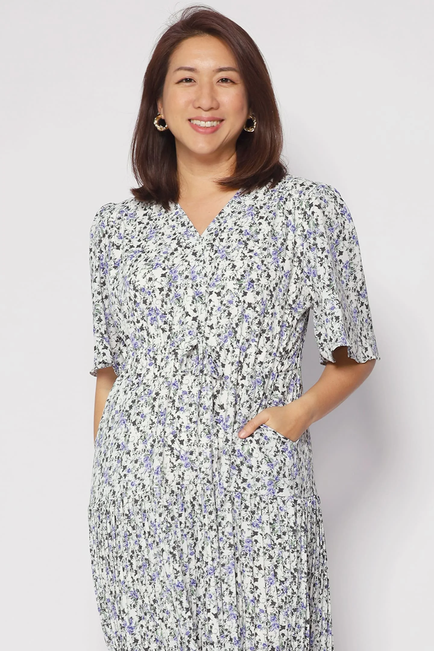 Neese Dress in Blue Field