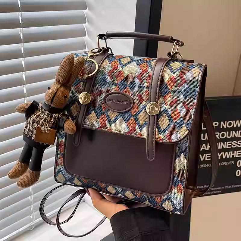 Handmade Tibetan Brocade Tote Bag &ndash; Traditional Ethnic Craft