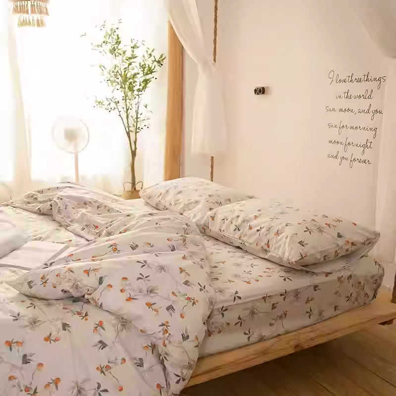 Cute Fruit Print Duvet Cover Set &ndash; Fresh Strawberry Design