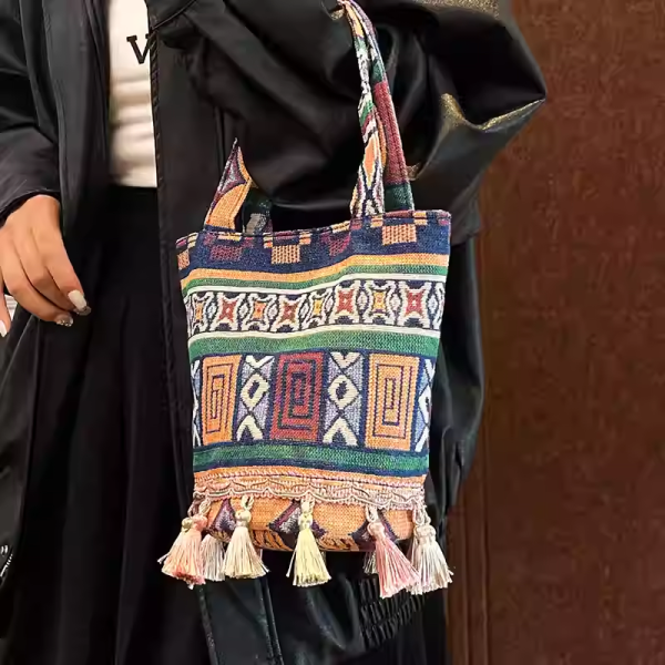 Tibetan Ethnic Patchwork Bag &ndash; Colorful Bohemian Shoulder Purse